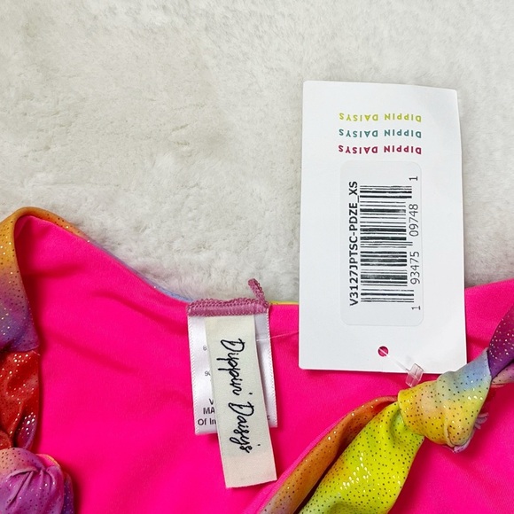 NWT Dippin Daisy’s Tie Dye Daydream Bikini Set High Waist Knot Front - Picture 9 of 10
